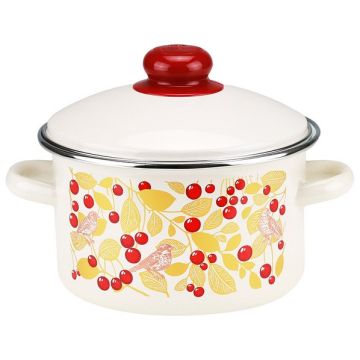 Кастрюля 4,0л Гранат, эмалированная. Россия