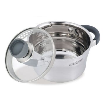 Кастрюля со сливом 2,4л нержавеющая сталь, индукционное дно. Maesto Гонконг