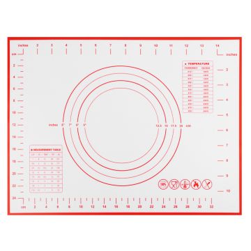 Коврик для раскатки теста с разметкой 40x30см силиконовый Vetta