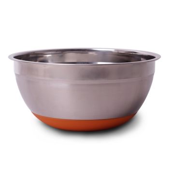 Миска Ø24*11см (нержавеющая сталь c антискользящим силиконовым дном) Kamillе Польша