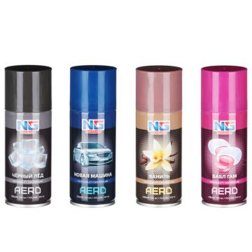 Освежитель для авто аэрозоль Aero 100 мл, бабл гам, ваниль, новая машина, черный лед.