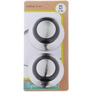 Ручка (набор) к крышке 5см, (набор 2 шт, металл+пластик)