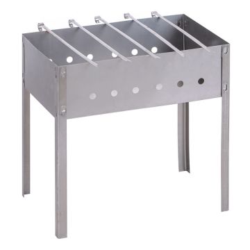 Мангал сборный «Эконом», сталь 0,4мм, 35*25*35см, с шампурами GRILLBOOM