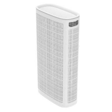 Корзина для хранения 60л с крышкой «Лён» сборная (белый, пластик). Россия