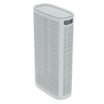 Корзина для хранения 60л с крышкой «Лён» сборная (серый, пластик). Россия