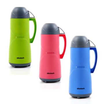 Термос 450мл со стеклянной колбой, цвет: микс Ofenbach