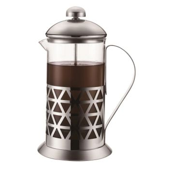 Кофейник 800мл из стекла и нержавеющей стали, френч-пресс RasheL