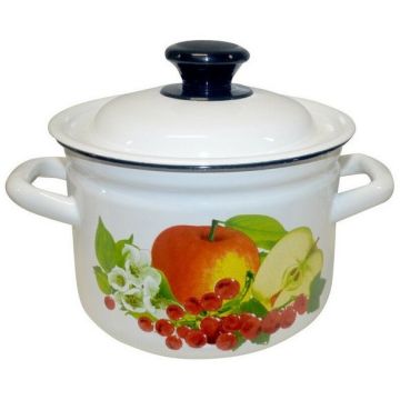 Кастрюля 2,0л (эмаль, рисунок) Россия