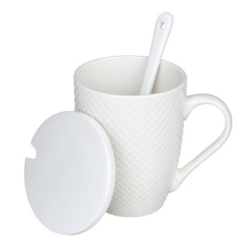 Кружка заварочная с крышкой, 400мл, фарфор