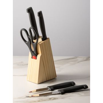 Набор ножей 6предметов, деревянная подставка, бакелитовые ручки