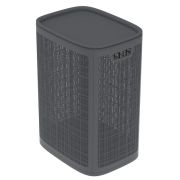 Корзина для хранения 75л с крышкой «Лён» сборная (графит, пластик). Россия