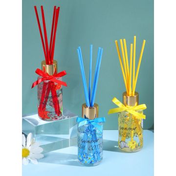 Аромадиффузор с цветными палочками, Путешествия, 50 мл Свежесть хлопка/Гардения/Имбирный чай