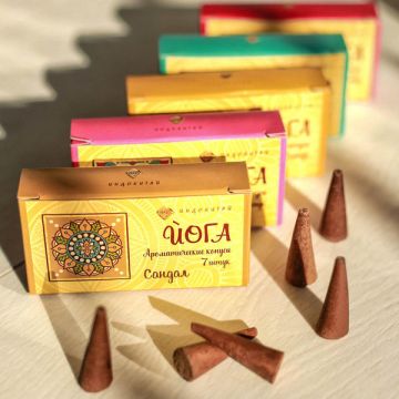 Конусы ароматические, 7шт, Ваниль, Пачули, Роза, Розмарин, Сандал