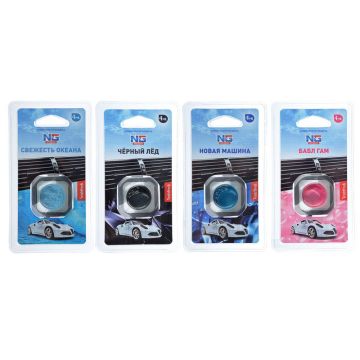 Ароматизатор на дефлектор Ventrfresh, 4 мл, бабл гам, свежесть океана, нов.маш., черн.лед