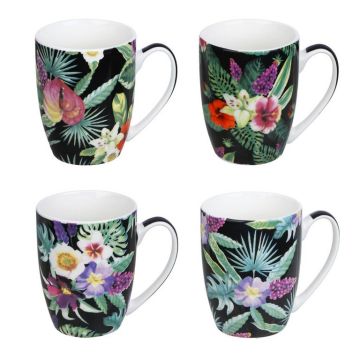 Кружка 350мл, фарфор, «Композиция», 4 дизайна