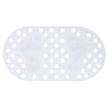 Коврик в ванну, противоскользящий, ПВХ, 66,5x35,5 см, Стопы, белый. Vetta