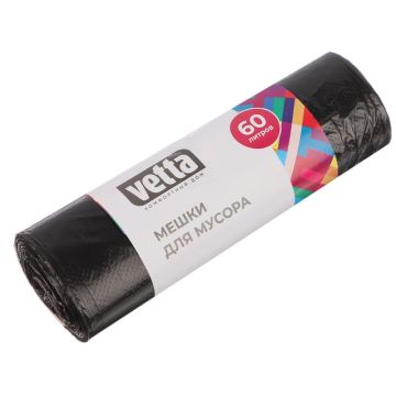 Мешки для мусора 60л, 20шт прочные. VETTA