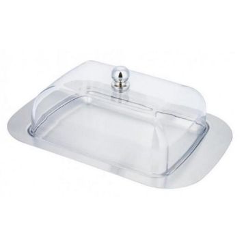 Масленка 19*12,2*6,5см (нержавеющей сталь+пластик)  Kamille Польша