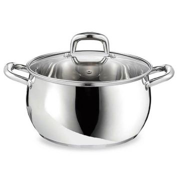 Кастрюля 2,0л из нержавеющей стали, индукционное дно. Maesto Гонконг