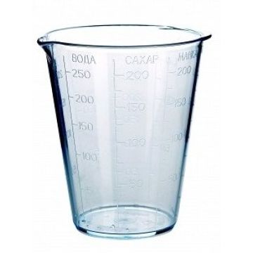 Стакан мерный 250мл, полипропилен. Россия