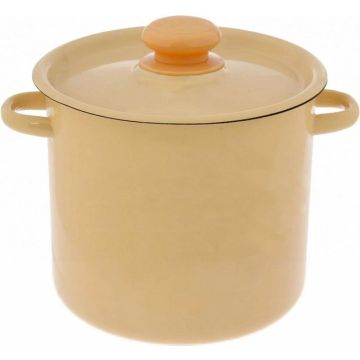 Кастрюля 5,5л эмалированная, цвет: палевый. Россия