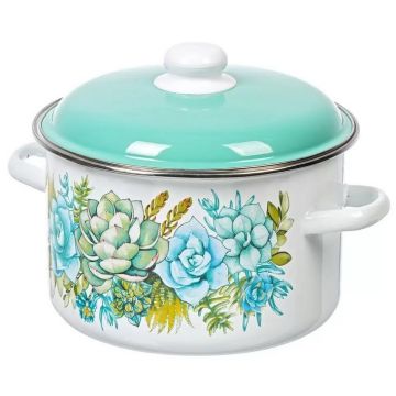 Кастрюля 5,5л МОНАНТЕС, эмалированная. Россия