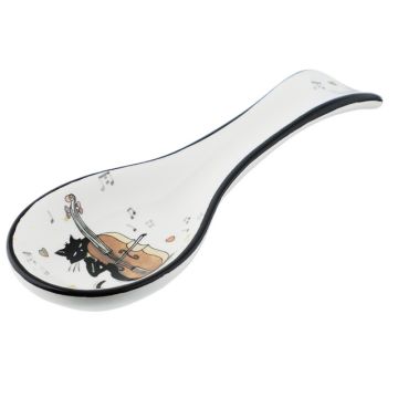 Подставка для ложки, 22x7x2,5см, керамика. MILLIMI Котейка