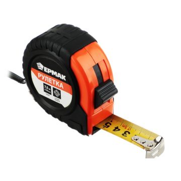 Рулетка «КЛАССИК», 7,5м х 25мм, одинарный зацеп, корпус PP+TPR