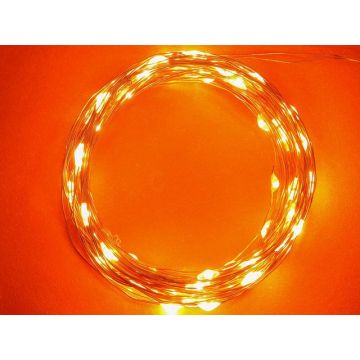 Гирлянда эл. нить росы, 10м, 100LED, шампань, 8 реж, медная проволока, медный цвет, 220В