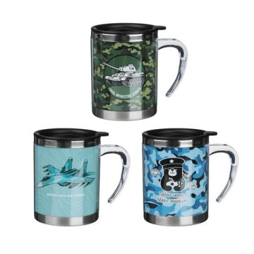 Термос-кружка 400мл, «Для мужчин», нержавеющая сталь, 3 дизайна