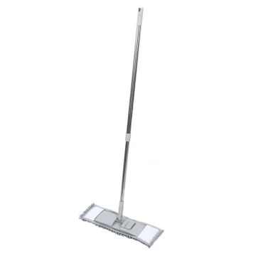 Швабра с насадкой из микрофибры букли, телескоп. черенок 120см, нержавеющая сталь