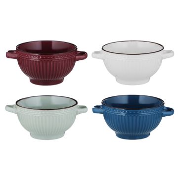 Бульонница, 600мл, керамика, 4 цвета