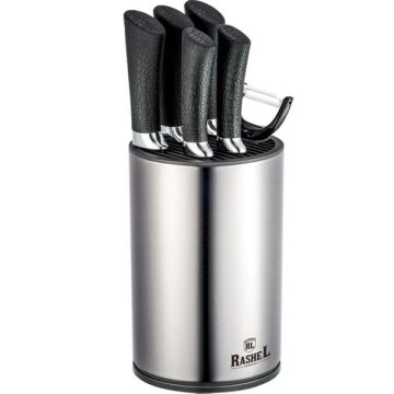 Набор ножей кухонных 7 предметов, на подставке Rashel