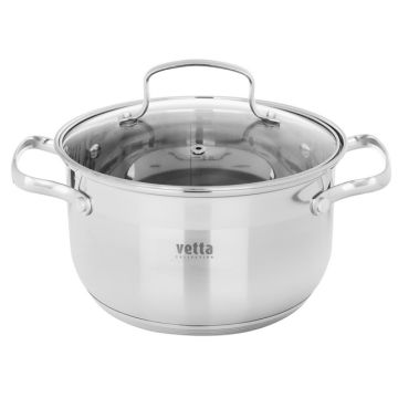 Кастрюля 2,6л Берн из нержавеющей стали, 18x11cм, индукционное дно