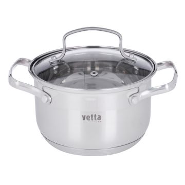 Кастрюля 1,9л Берн из нержавеющей стали, 16x10cм, индукционное дно