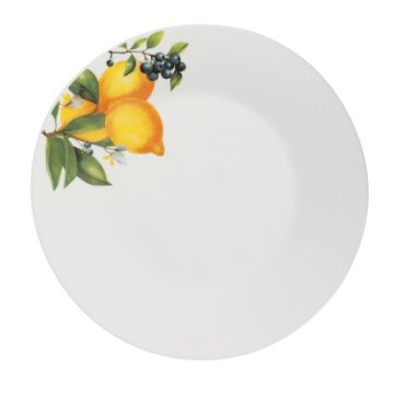 Тарелка 25см подстановочная Millimi Лимоны, опаловое стекло