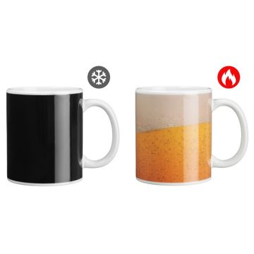 Кружка 350мл с терморисунком Пиво, керамика MILLIMI