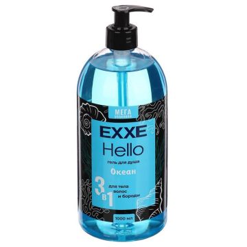 Гель для душа мужской EXXE Hello 3в1 Океан, 1000мл