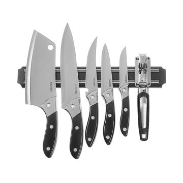 Набор ножей кухонных 7предметов, с магнитным держателем и точилкой SATOSHI Сомьер