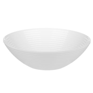 Салатник 24см Millimi Бароло, белый, опаловое стекло