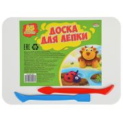 Набор для лепки, 3 предмета: доска А5, 2 стека, в пакете