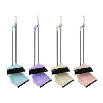 Набор щетка+совок, пластик, железо, ПВХ, цвет: микс.