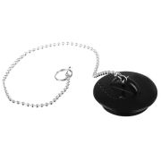 Пробка для ванны с цепочкой 29см, резина, d-4,5см