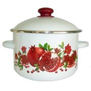 [Гранатовый сок] Кастрюля 2,0л (эмаль, рисунок) Россия
