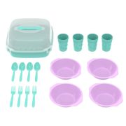 Набор посуды для пикника «Пятница», 4 персоны, пластик (ПП). Россия