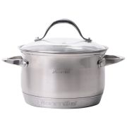 Кастрюля 2,1л, нержавеющая сталь, стекл. крышка, индукционное 7-ми слойное дно. Kamille Польша