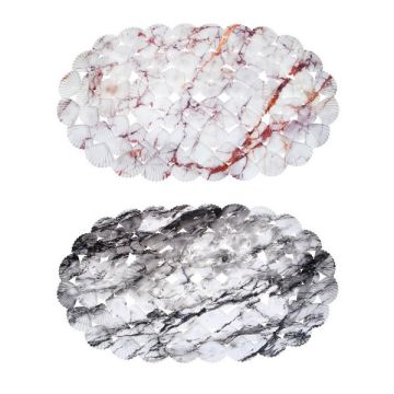 Коврик в ванну противоскользящий, ПВХ, 68x38см, «Сплит», цвет: микс.