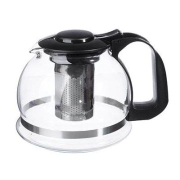 Чайник 1,5л (заварочный, ситечко из нержавеющей стали, стекло, ручка - пластик)
