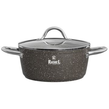 Кастрюля 3,0л, литой алюминий, толщ.дна 6,0мм, покрытие «Гранит», индукционное дно