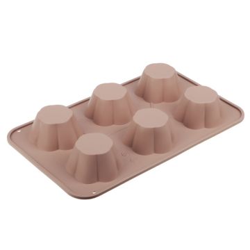 Форма для выпечки силиконовая, 6 ячеек, размер 29x17,4х3,6см. SATOSHI